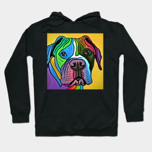 Pitbull Dog Rainbow Painting Hoodie